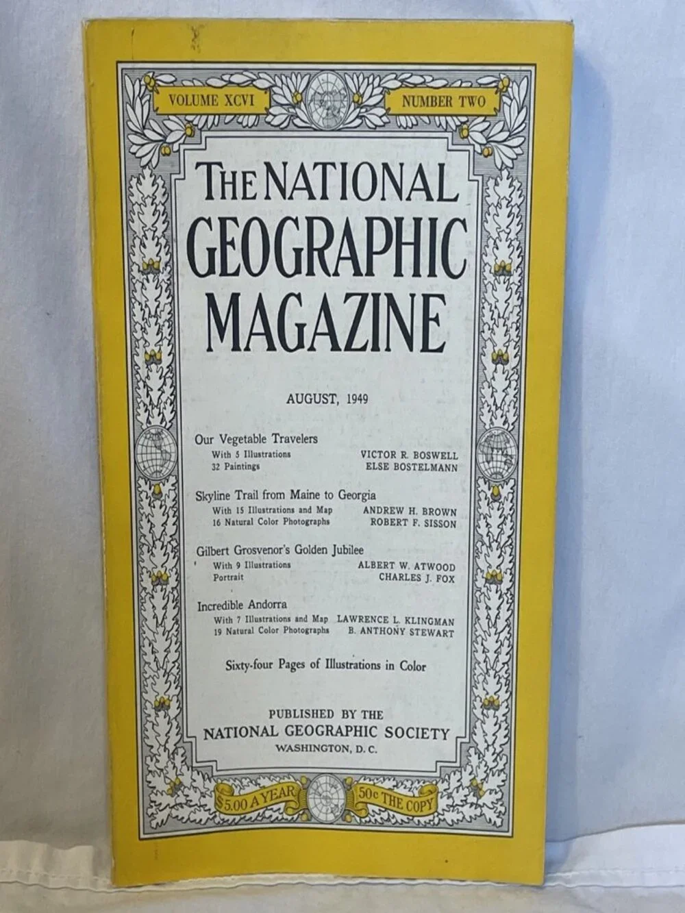 National Geographic August 1949 Our Vegetable Travelers Vintage Magazine